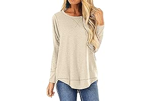 Uincloset Women's Fall Long Sleeve Side Split Tunic Top