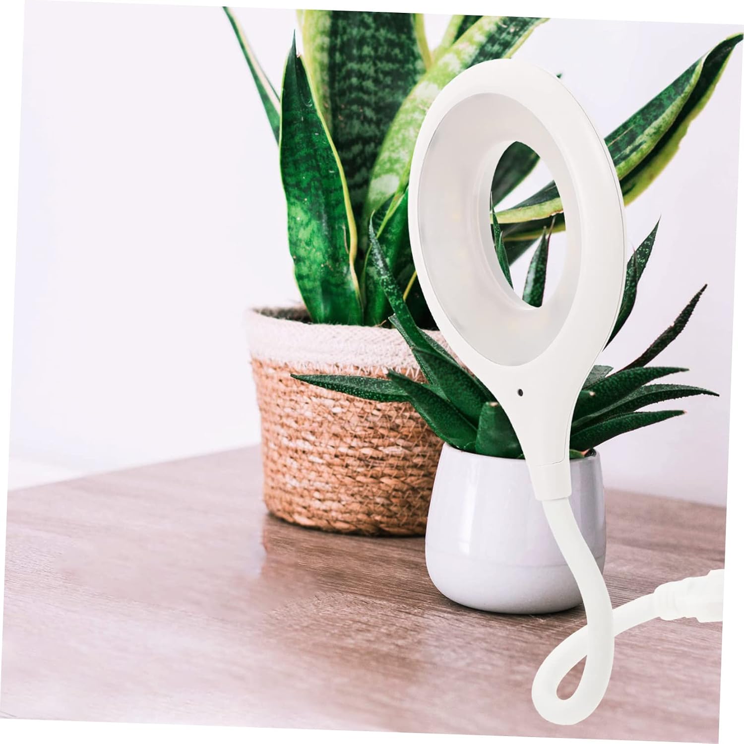 Voice Activated USB Gooseneck Reading Light Flexible Bedside Lamp with Dimmable Function Control for Office College and Bedroom Use Portable and Easy to Store