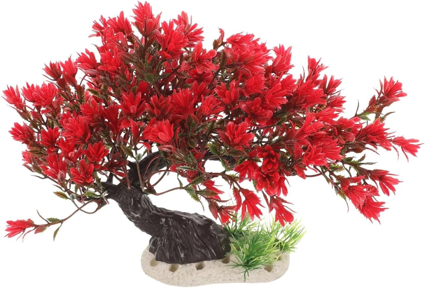 Lifelike Artificial Aquarium Plants with Weighted Base, Fake Plastic Water Grass for Freshwater Tank Landscaping & Home Aquatic Decor