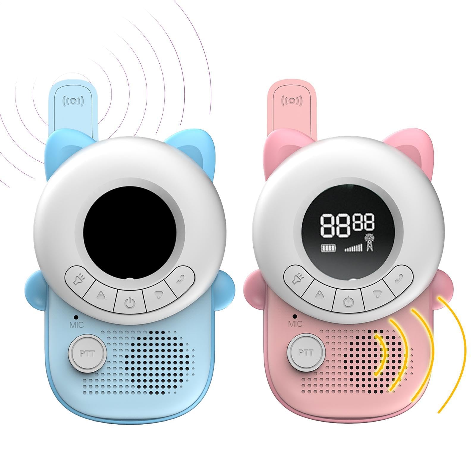 Kinder Walkie-Talkies 2-Teilige Batteriebetriebene Interaktive Spielzeuge | Camping Walkie-Talkies für Kinder für und Mädchen Outdoor Reisen Garten Urlaub Geburtstag Party