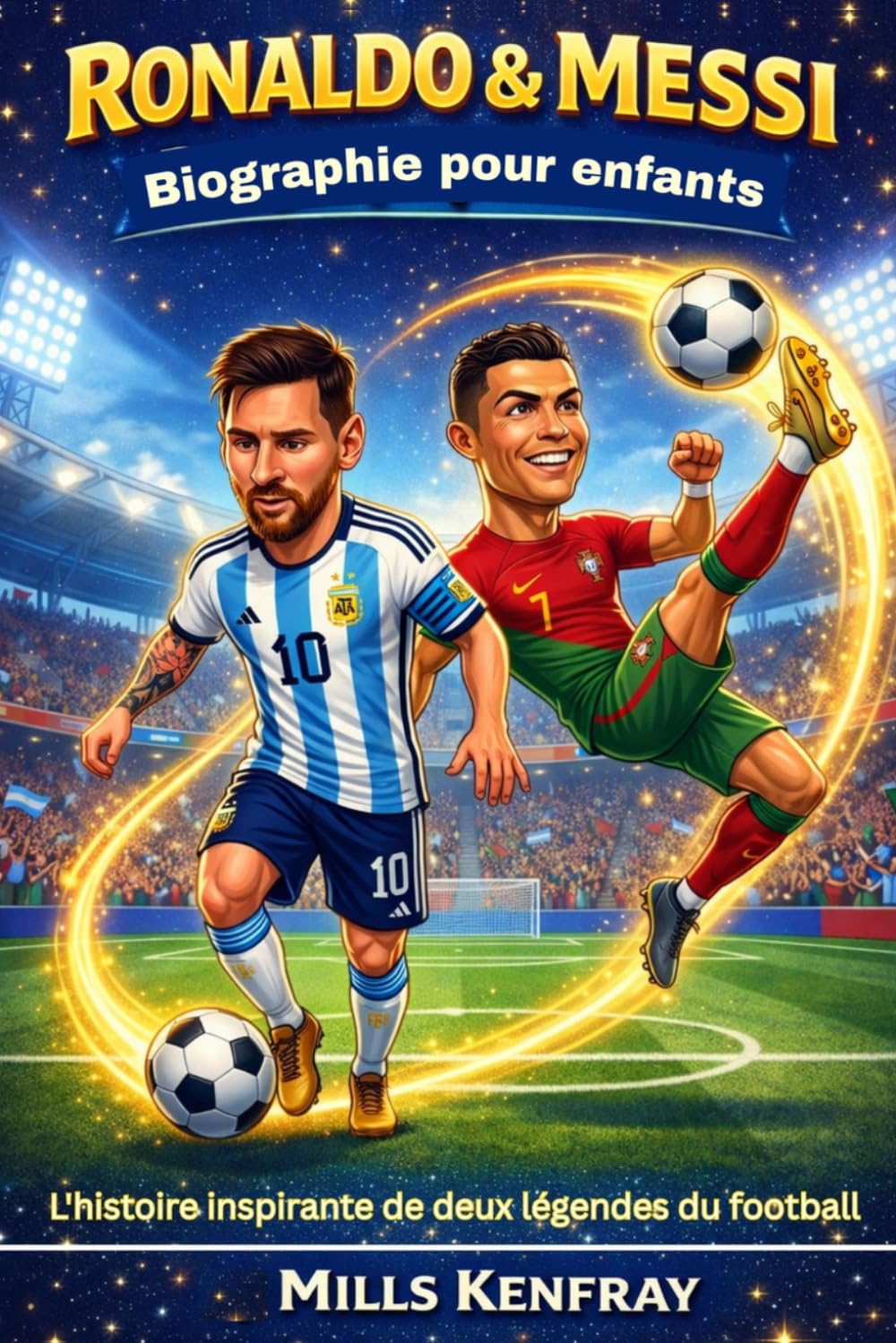 Ronaldo & Messi Biographie pour enfants: L'histoire inspirante de deux légendes du football