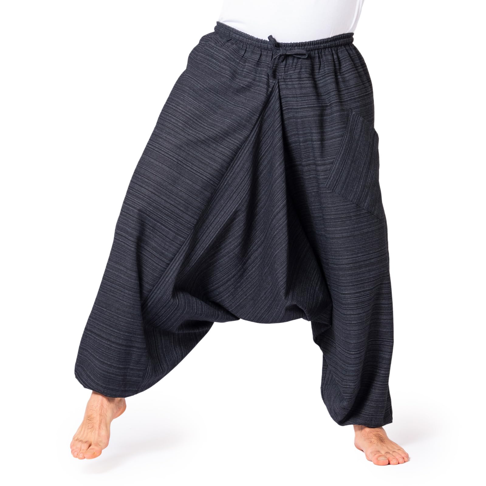 PANASIAM Aladin Pants Cotton 'Lini', Black, L