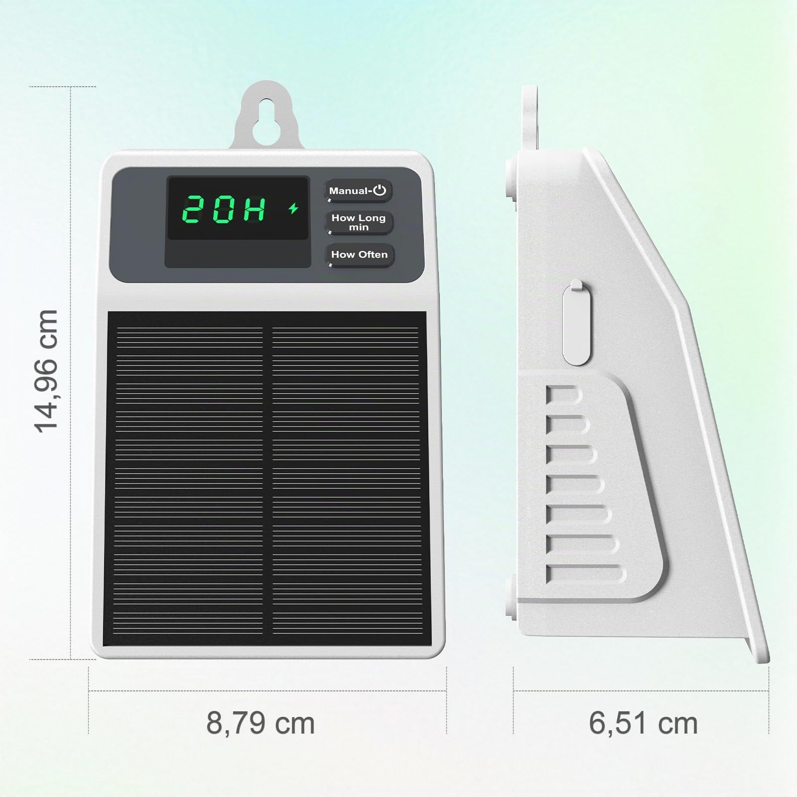 Uzoli SOP17 Solar Bewässerungssystem Garten mit 2200 mAh Akku | Automatische Tropfbewässerung mit 10m Schlauch • Einfach zu bedienen • Ideal für Balkon, Hochbeet, Gewächshaus, Topfpflanzen