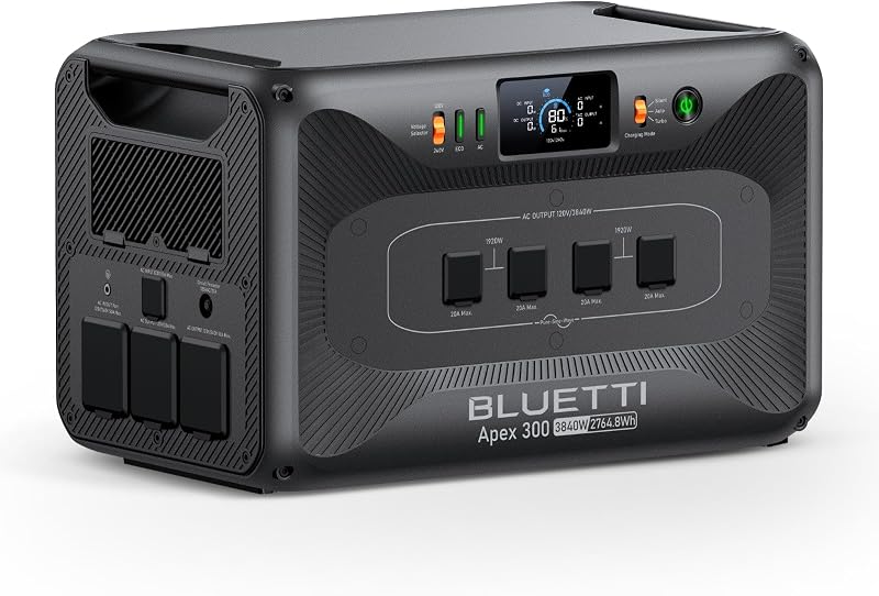 BLUETTI Generador solar portátil de la central eléctrica de Apex 300