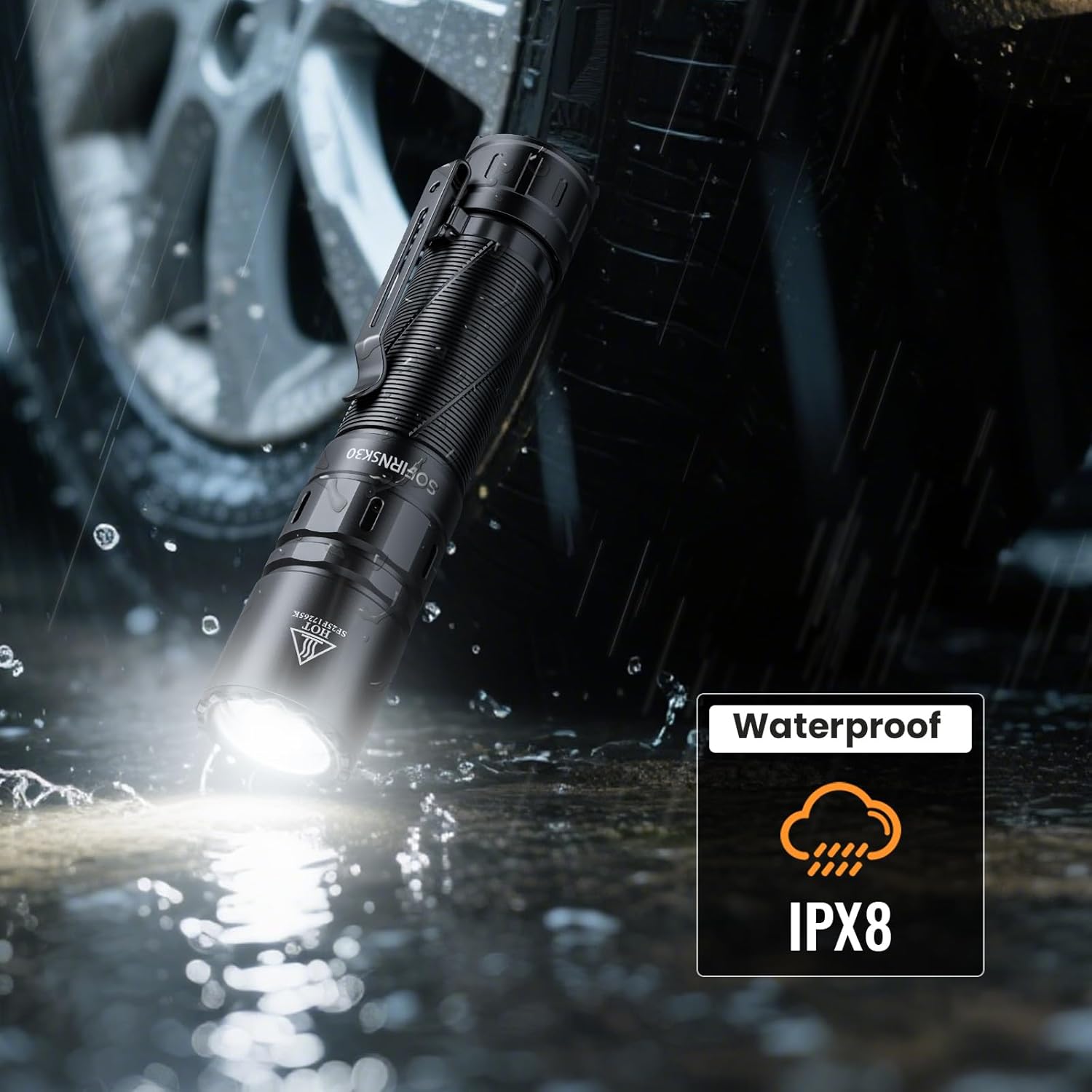 Sofirn SK30 Tactical Flashlight Rechargeable 3000 High Lumens Pocket Flashlight Dual Switches 6 Modes Super Bright IP68 LED Flashlight for Camping, Home, Emergency, Rescue, Hunting, Inspection, Repair - Image 7