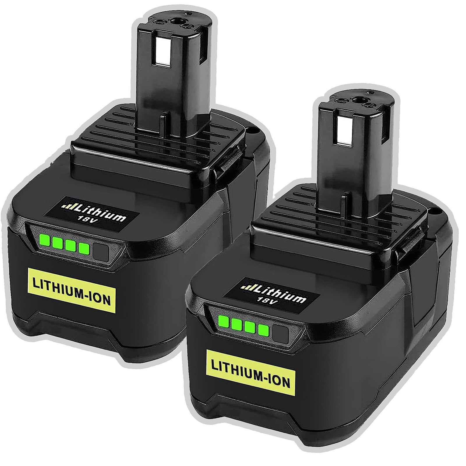 2X 18V 5500mAh Replacement Battery for Ryobi One+ Battery Compatible with Ryobi RB18L50 P108 RB18L25 RB18L40 RB18L15 RB18L13 RB18L12 P102 P103 P104 P105 P106 P107