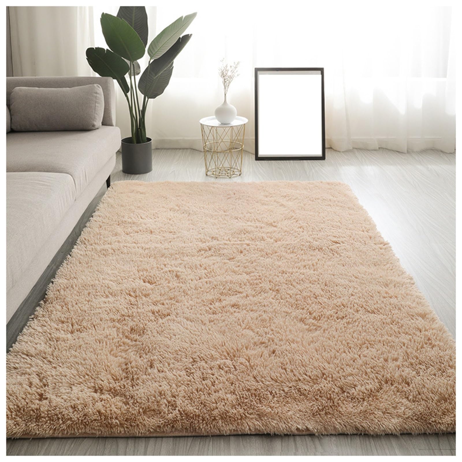 Tapis moelleux doux et antidérapant pour le confort du salon
