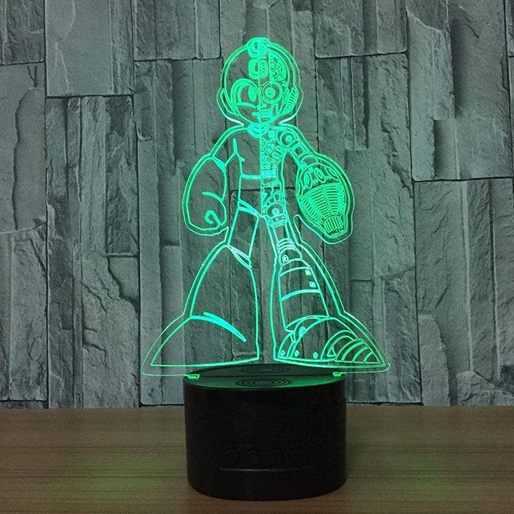 althiqahkeyFighting Cartoon Character 3D Night Light Unique LED Magic Light 7/16 Color Change Bedroom Decoration Light Children Christmas Birthday Gift Toy