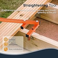 Vista 4 de Herramienta para enderezar tabla de cubierta, herramienta ajustable de acero resistente de 10 Ga para enderezar tablas de doblar para apretar