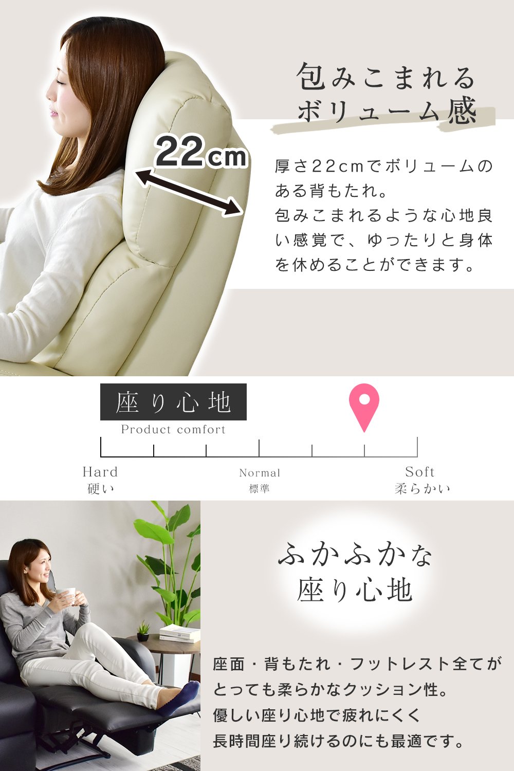 Amazon｜DORIS ドリス リクライニングチェア ソファー ひとり用 映画用 