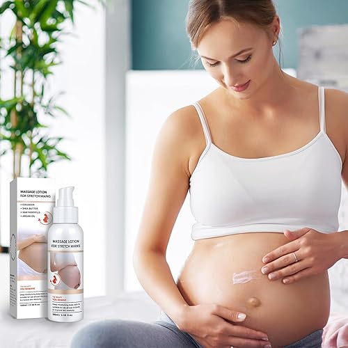 Miniatura 7 de Crema para estrías para el embarazo, iluminadora e hidratante con colágeno y extracto de aguacate, promueve la elasticidad de la piel y desvanece