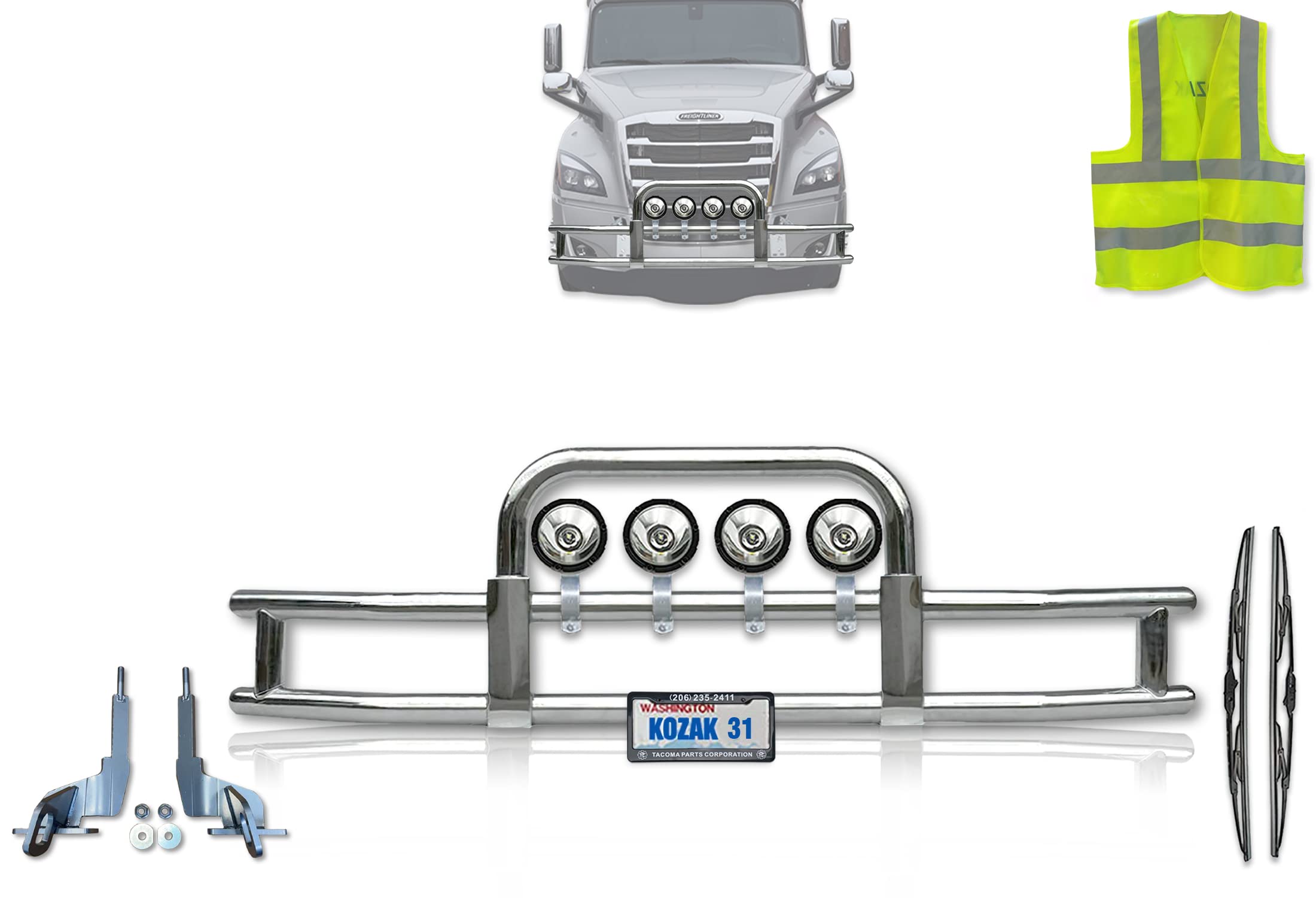 Front Bumper Protector For Trucks Freightliner Cascadia Protection Deer Guard For Freightliner Cascadia
