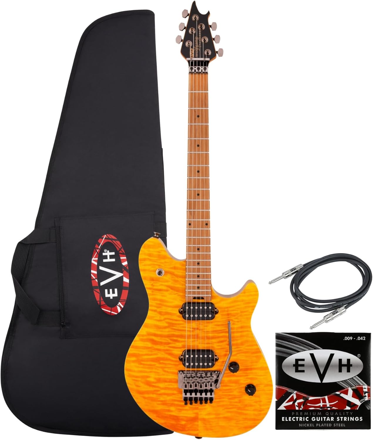 EVH Wolfgang Standard QM 6String Electric Guitar (Trans