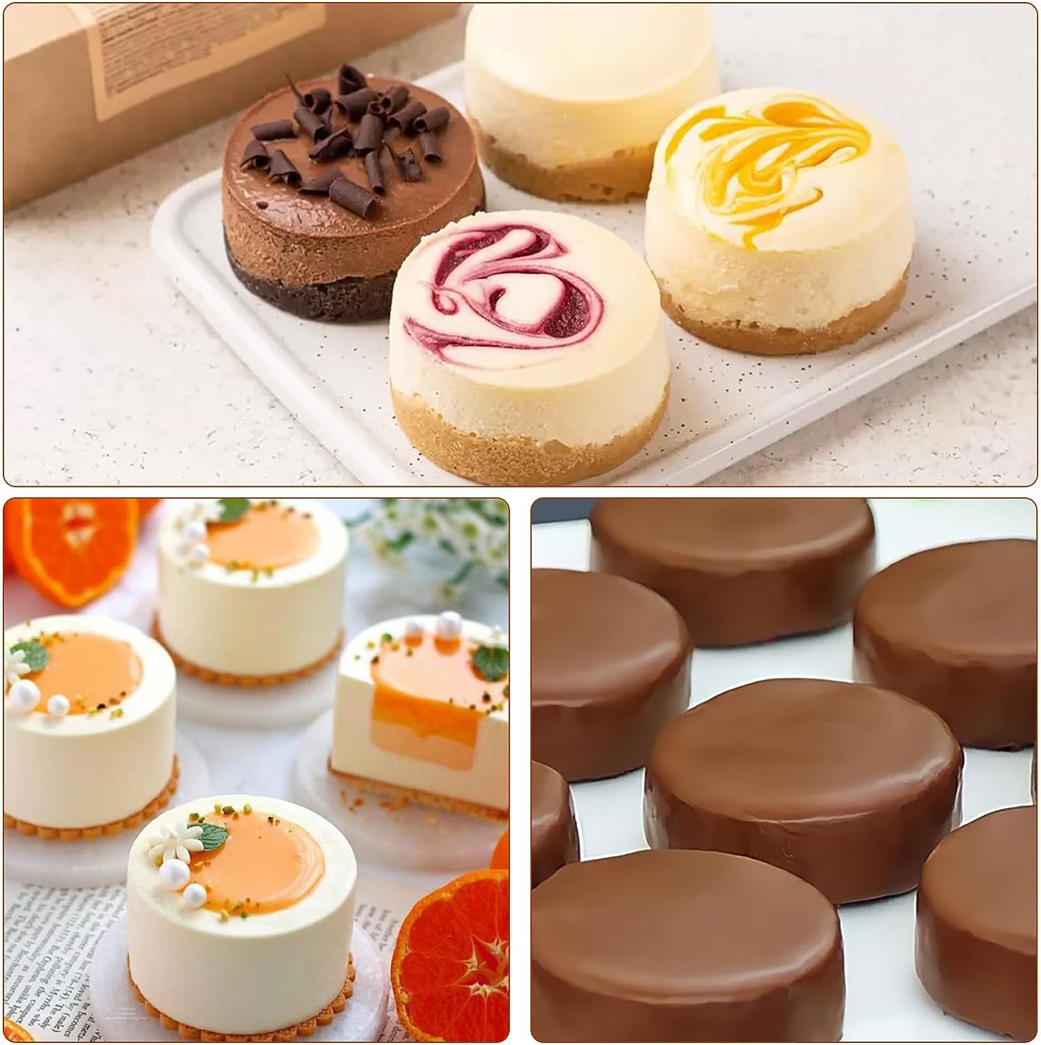 Selecto Bake Cylinder Silicone Mould, 1 Pack 6-Cavity Round Cylinder Mold for Cupcake Handmade Soap, Muffin, Cake, Cheesecake - Image 4