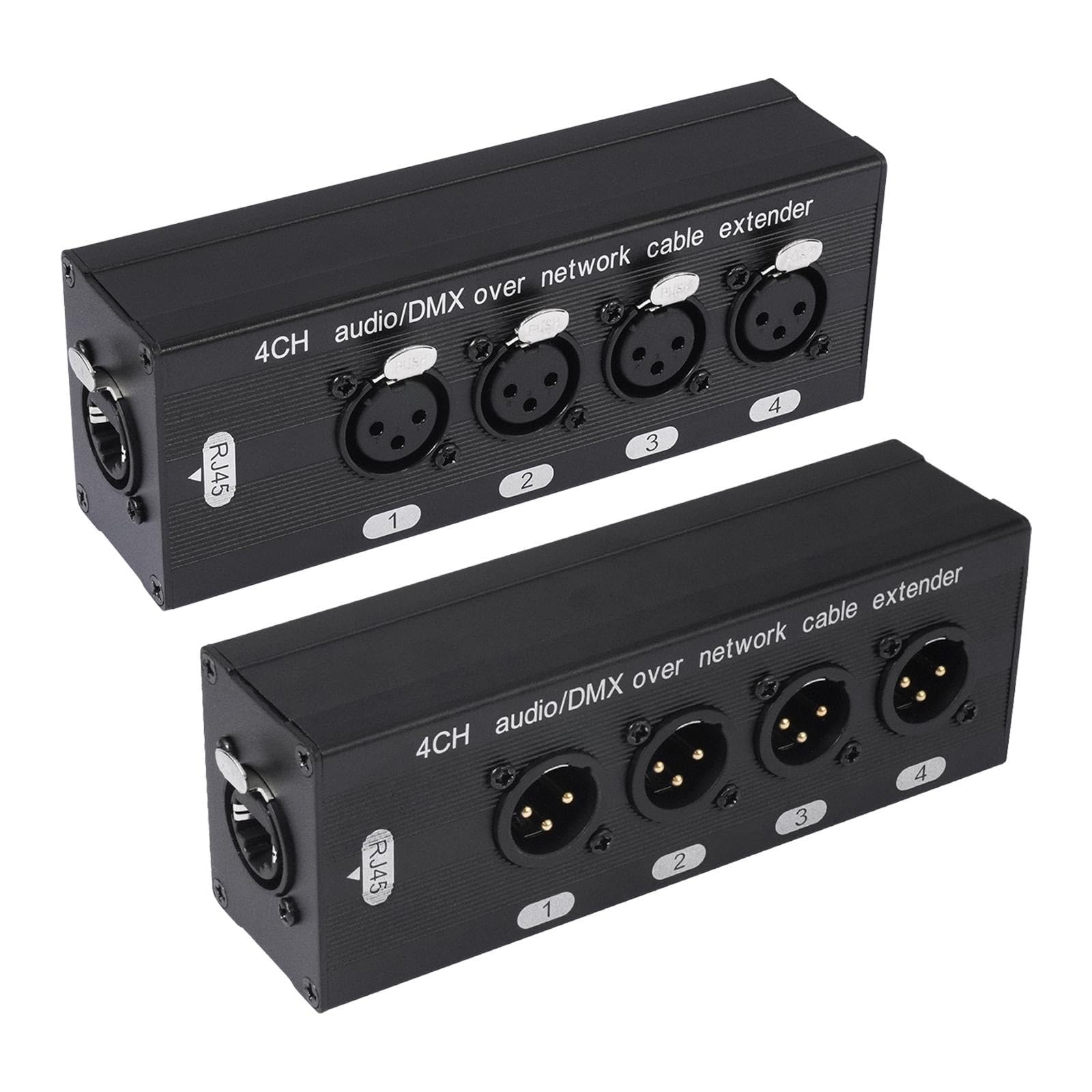 Gralara Câble Réseau Multiple 4 Broches, Portable, Polyvalent, Robuste, Mâle et Femelle sur RJ45 pour Studio D'enregistrement et Usage Domestique