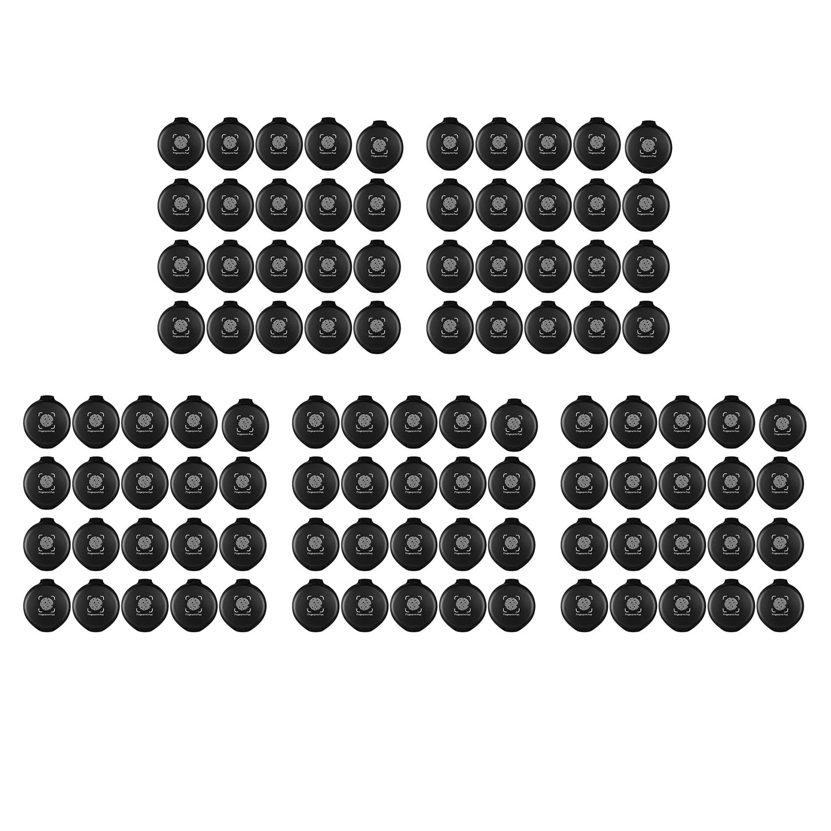 100 Pz Impronte Digitali Impronte Digitali Tampone Inchiostro Mini Nero Timbro Inchiostro Pad Forniture Notarile Identificazione ID di Sicurezza