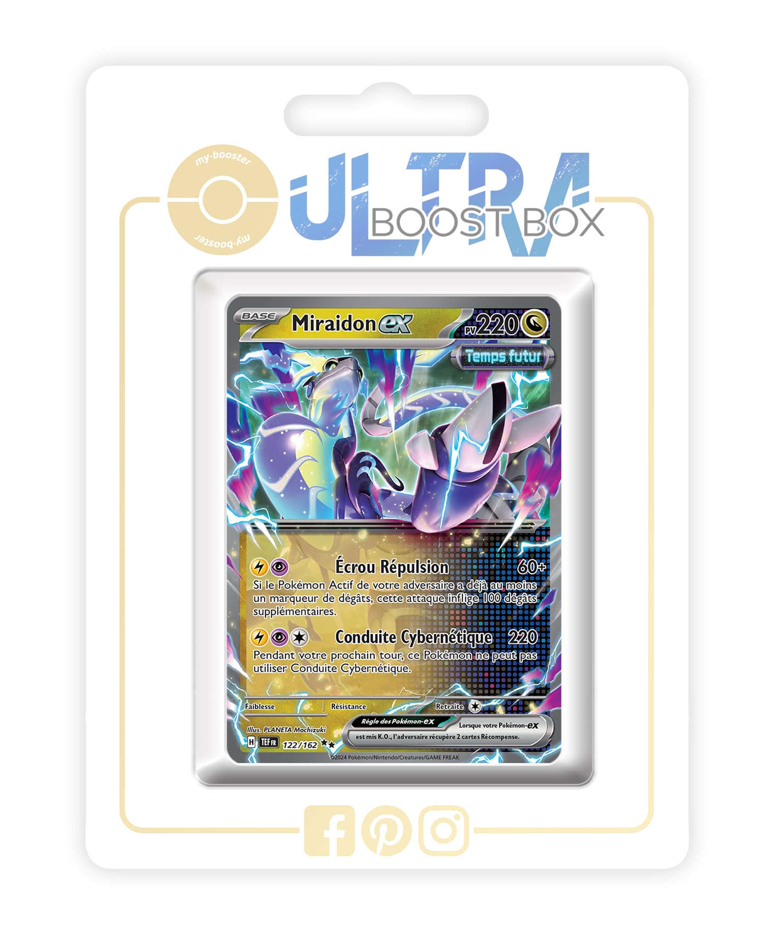 Miraidon 080/198 Holo O Reverso (aleatorio) | Box Myboost X Écarlate Et Violet 01 | 10 Cartas Pokémon En Francés | Originales Certificadas
