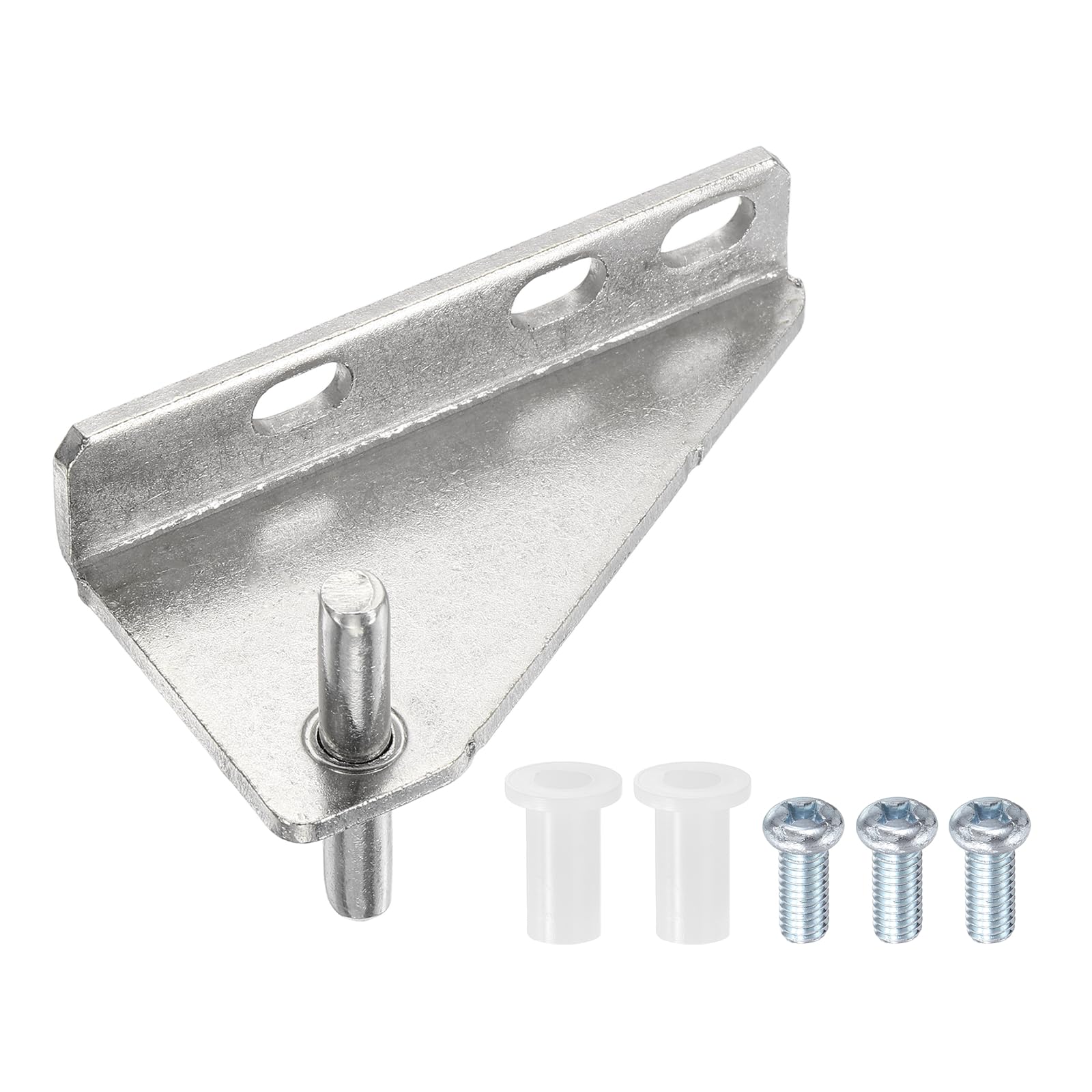 sourcing map Stainless Steel Freezer Door Hinges Replacement, Center Column Hinge, Right Shaft Distance 1.46" for Refrigerator with Screws and Bushing