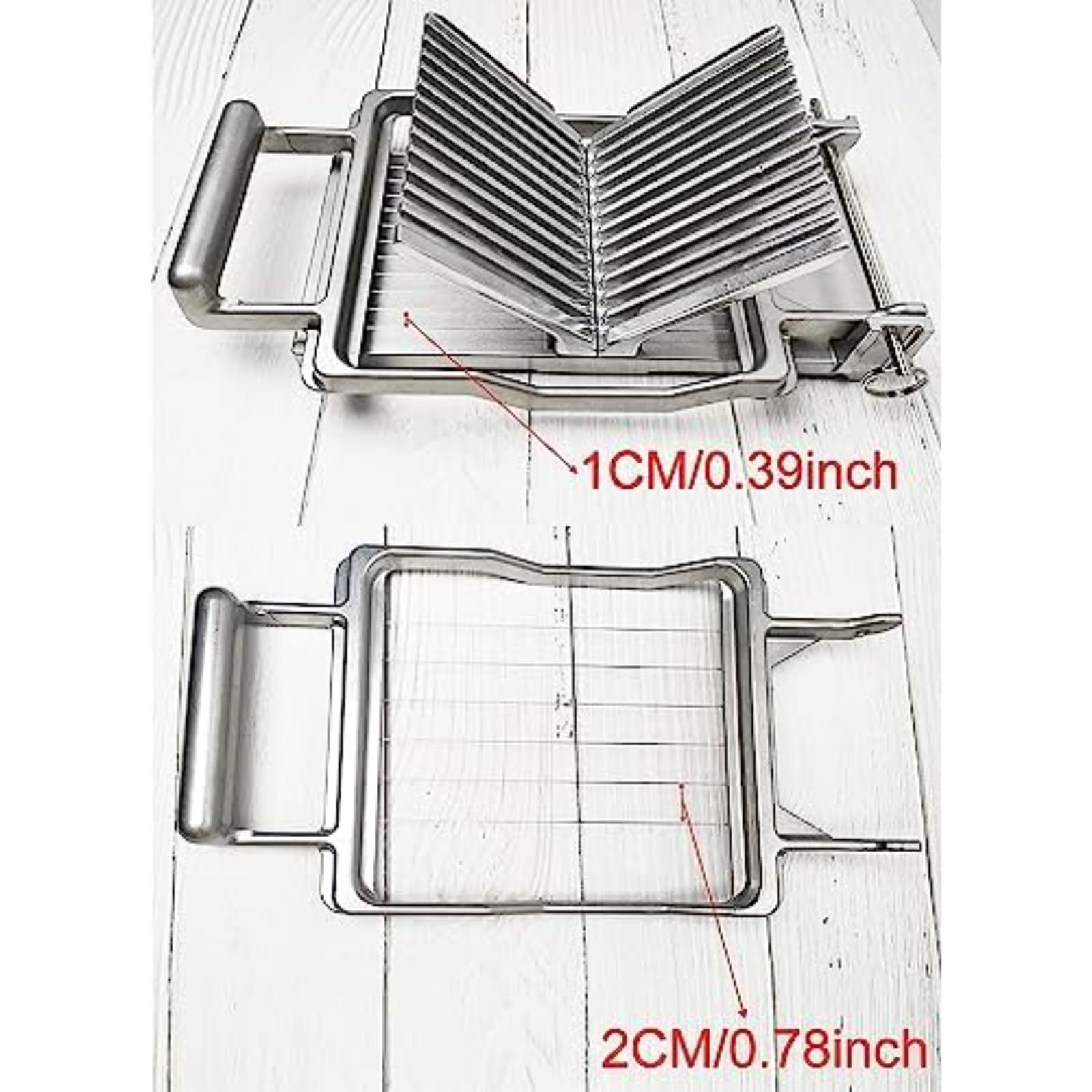 Heavy Duty Käseschneider, 304 Edelstahldraht & Guss-Aluminium-Basis, Multifunktions-Lebensmittelschneider für Butter, Tofu, Soft Cheese, enthält 2 Dickenteller, einfach sauberen Griff