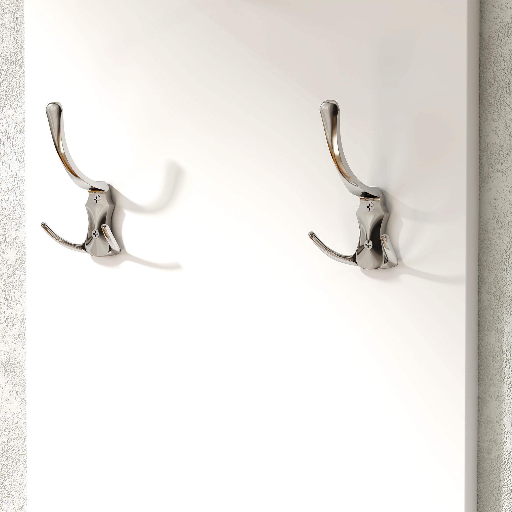 HOMCOM Wieszak ścienny z półką, 2 haczyki i drążek aluminiowy, wieszak na ubrania, do przedpokoju, sypialni, wymiary: 40 x 21,3 x 130 cm, biały