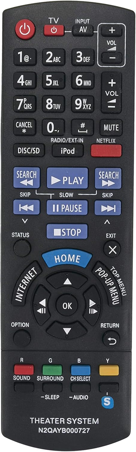 N2qayb000727 Replaced Rmote Control Fit For Panasonic Blu Ray Disc Sc Btt190 Sc Btt195 Sc Btt196 Sc Btt490 Sa Btt190 Sa Btt195 Sa Btt196 Sa Btt490 S Btt490cp Sb Hf90 Sb Hc490 Sb Hs90 Sb Hw90 Electronics N2qayb000727 Replaced Rmote Control Fit For Panasonic Blu Ray Disc Sc Btt190 Sc Btt195 Sc Btt196 Sc Btt490 Sa Btt190 Sa Btt195 Sa Btt196 Sa Btt490 S Btt490cp Sb Hf90 Sb Hc490 Sb Hs90 Sb Hw90 Electronics