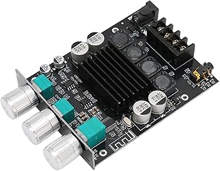 ZK‑1002T Audio Power Amplifier Module, Dual Channel Digital Subwoofer Power Amplifier Board, DC12‑24V, BT 5.0 Sound Amplifier Board