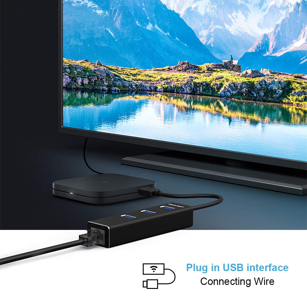 Buy USB to Adapter, Aluminum 3 Port USB 3.0 Hub with