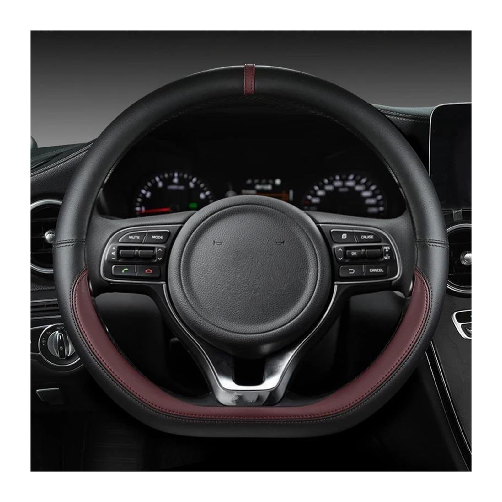 Pokrowiec na kierownicę w kształcie litery D do samochodu Kia K5 Ceed GT, Stonic i Sportage 2021-2019 akcesoria samochodowe 2018 2017 biały