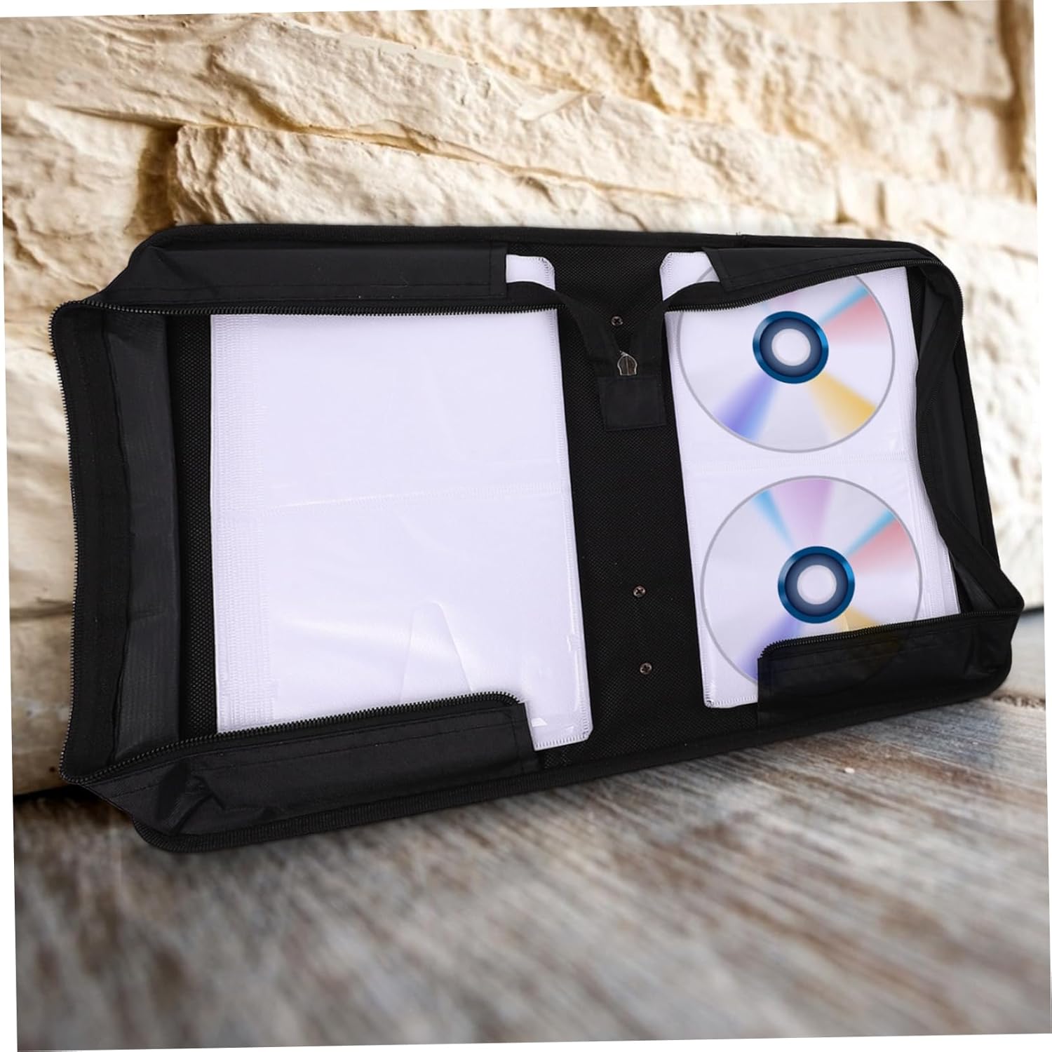2pcs Case Holder Bag Cd Storage Case Zipper Cd Organizers for for Holder