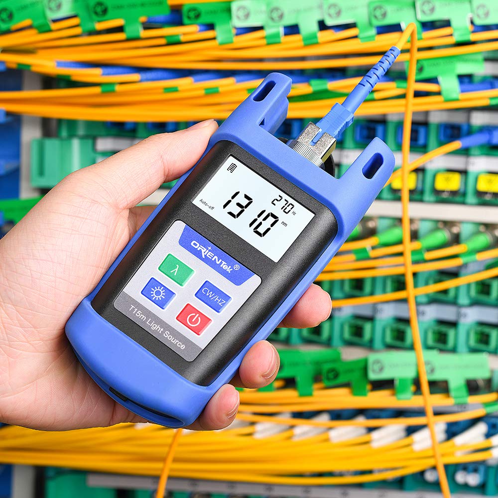 ORIENTEK Fiber Optic T25M Optical Power Meter+T15M-S Optical Light Source SM 1310/1550nm Loss Test Tools