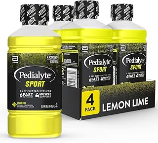 Pedialyte Sport Electrolyte Drink, Lime 33.8 Fl Oz (Pack of 4)