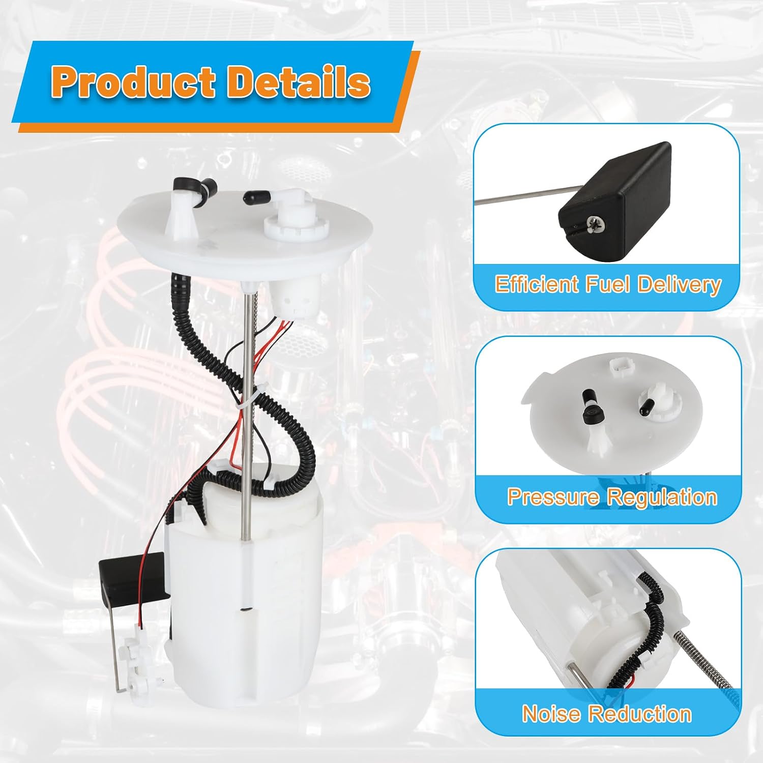 Fuel Pump Module Assembly for 2014-2023 Honda Pioneer 500 700 700-4 1000 1000-5 SXS500 SXS500M2 SXS700 SXS1000 Replace OE 16700-HL5-A01 16700-HL3-A02