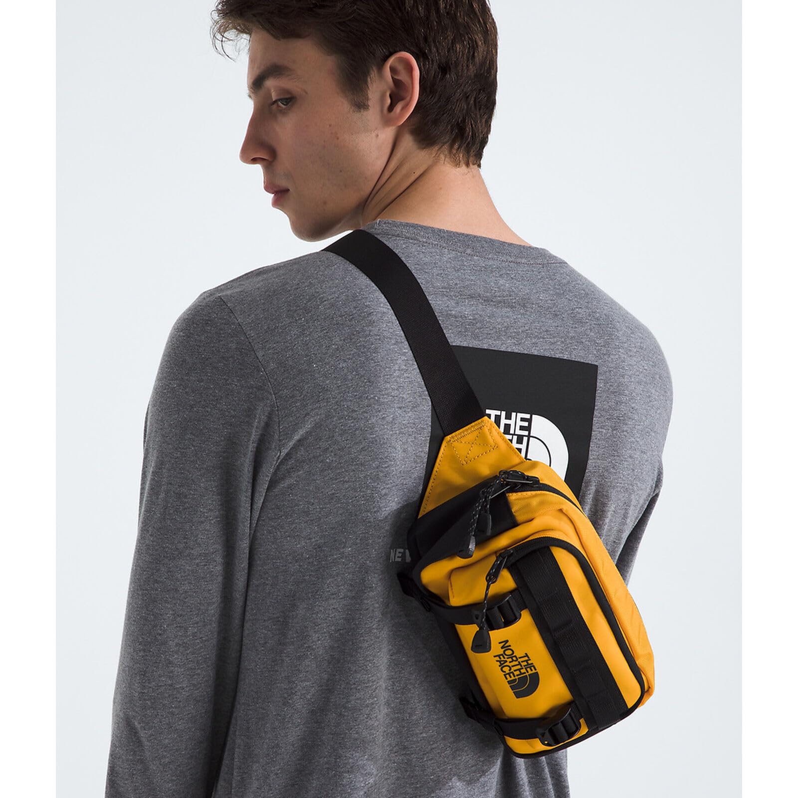 The North Face Base Camp 2.5 Litre Lumbar Bum Bag, Gold/TNF, Black