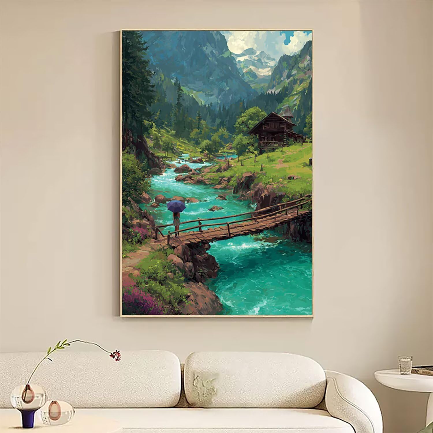 Malowanie diamentami duży rozmiar 90 x 70 cm, DIY 5D diamentowe malowanie las diamenty sztuka kryształowa sztuka rysunki z koralikami do przyklejania, DIY drzewo diamentowe malowanie dla dorosłych