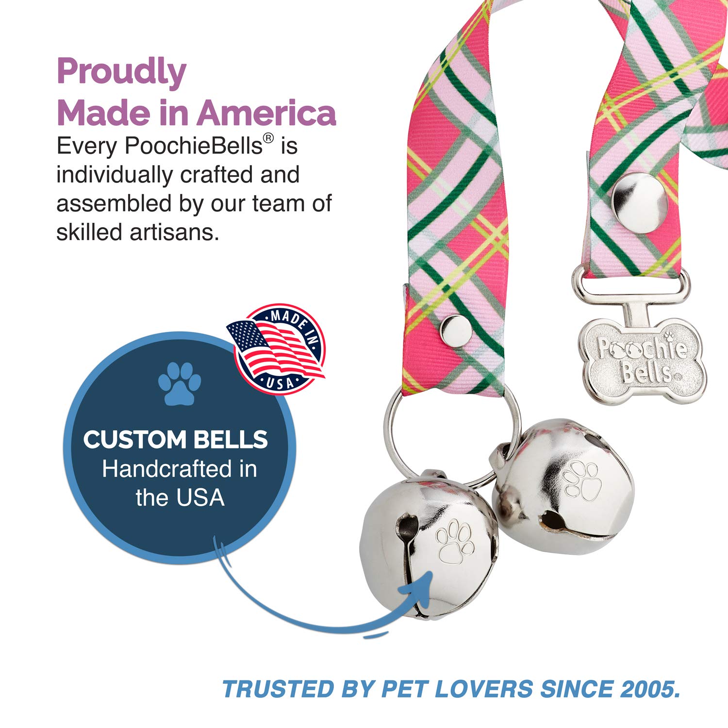 PoochieBells The Original Dog Orinal Timbre, campanas de perro para entrenamiento de orinal y para el regreso a la casa de cachorros, entrena a tu perro en días, fabricado en Estados Unidos, primavera