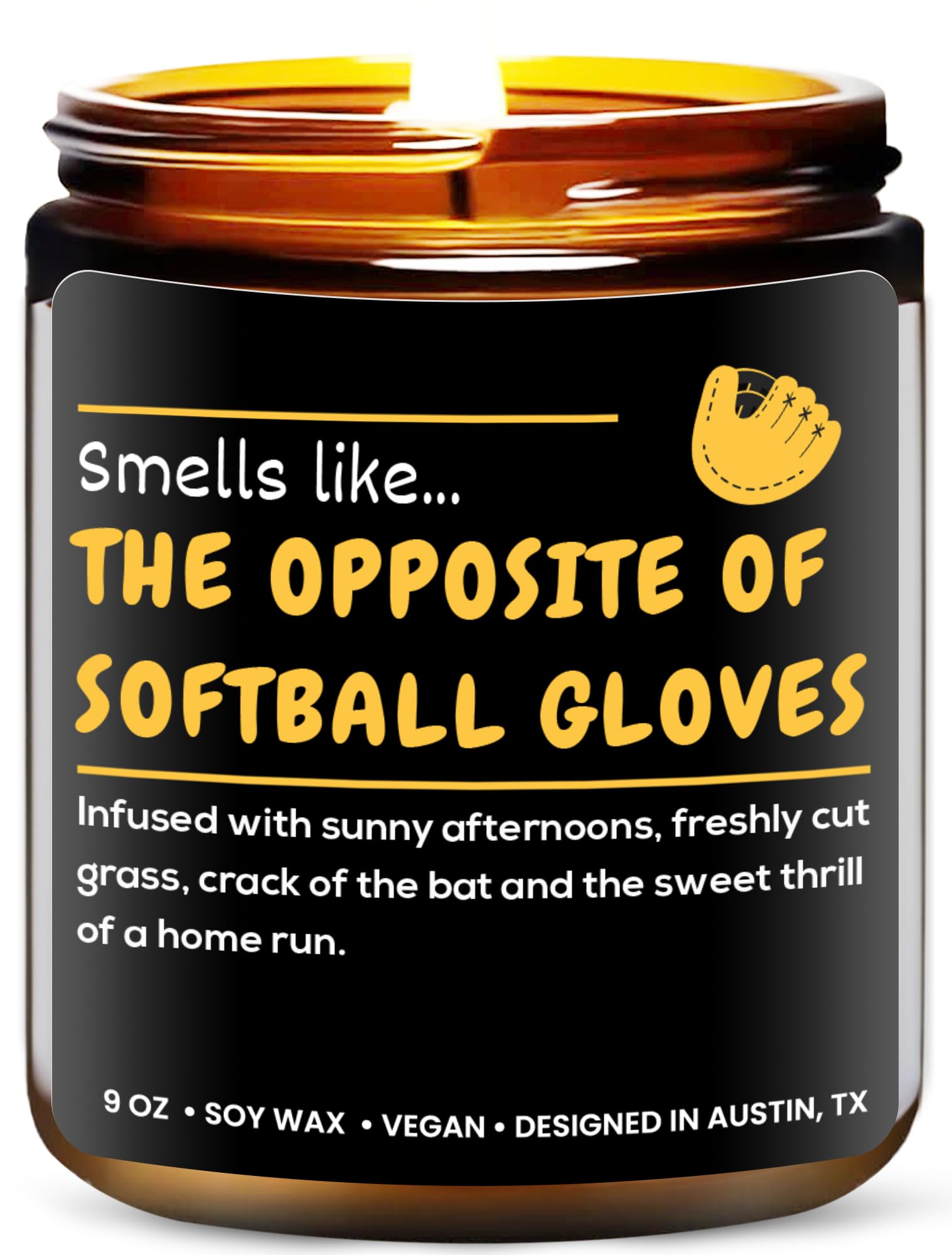 Funny Softball Candle, Softball Gifts for Girls Teenager, Cool Sports Themed Gift Ideas for Players, Coach, Youth, Teen Girls, Team Gifts, Ideal for Christmas, Birthday, Special Occasions, Gift-Ready