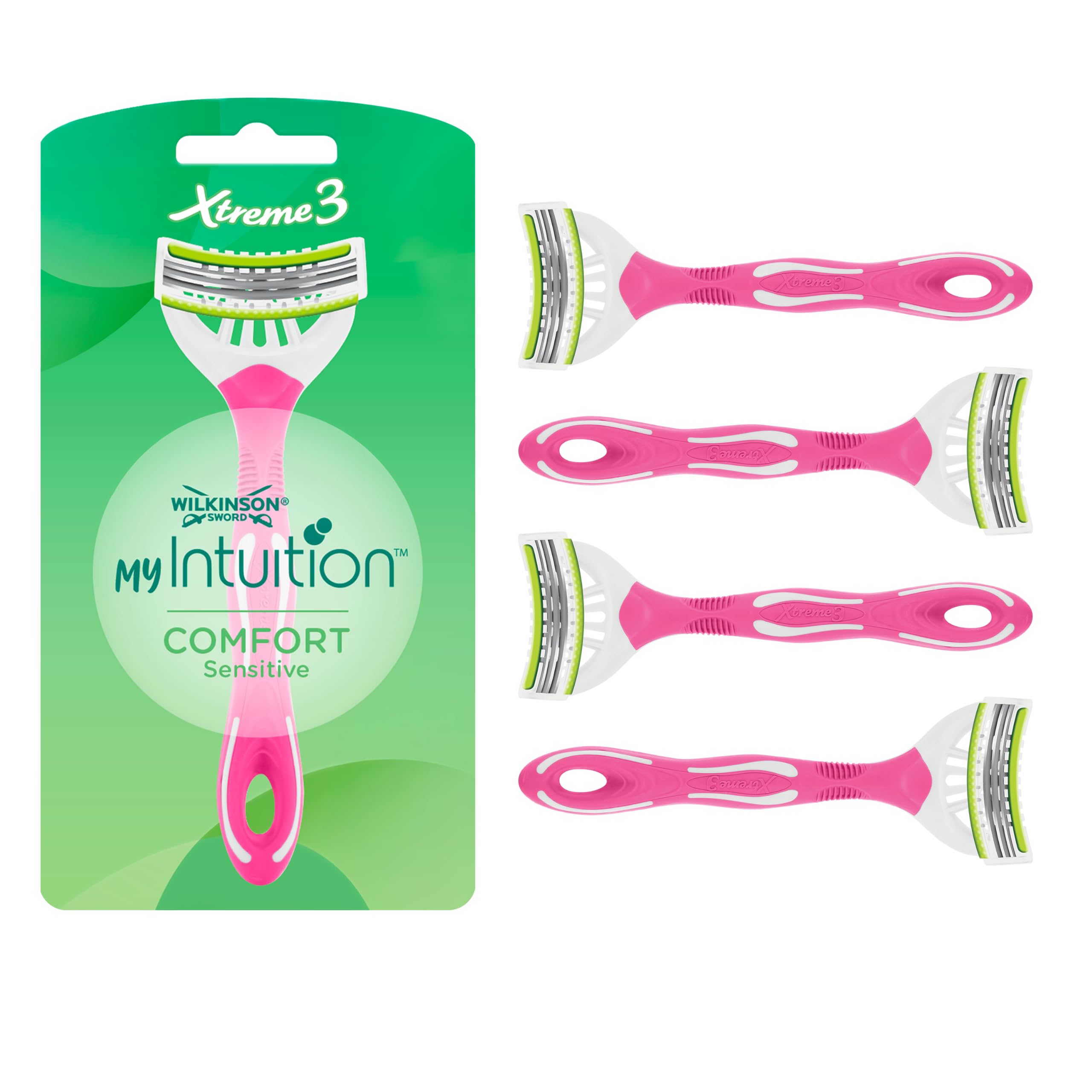 Wilkinson Sword My Intuition Xtreme 3 Comfort Sensitive Disposable Razors 4 X