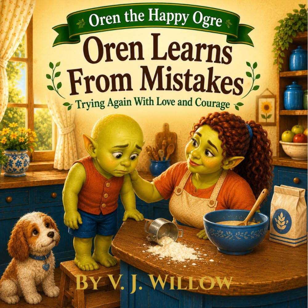 Oren Learns From Mistakes: Trying Again With Love and Courage (Oren the Happy Ogre)