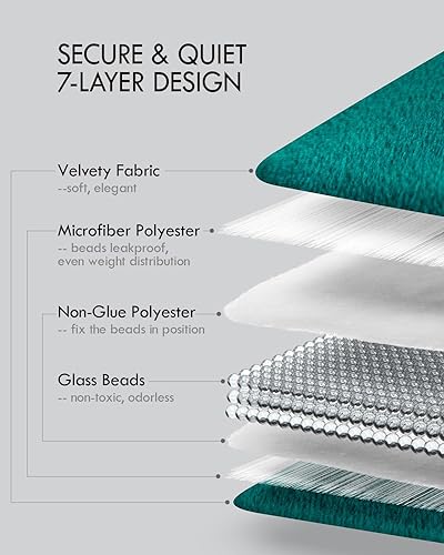 Miniatura 4 de Kaisa Manta con peso de 7 libras, 41 x 53 pulgadas, acogedora manta pequeña de terciopelo de cristal de lujo para adultos, manta portátil con peso