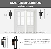 Vista 6 de LamQee Luces de Pared Exteriores Modernas, Iluminación Exterior Integrada de 3000K, Apliques de Pared LED, Luces de Montaje en Pared Mate Negras