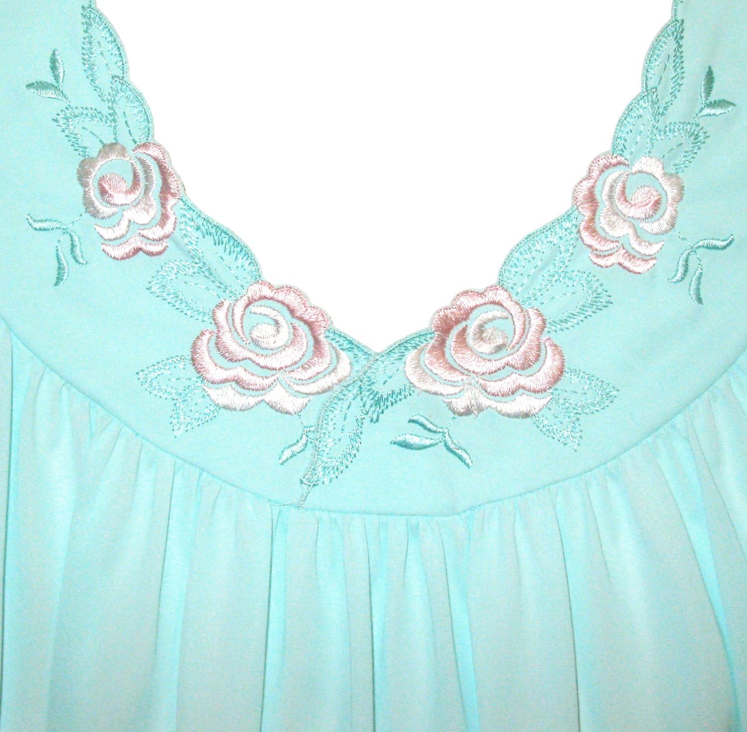 Shadowline Women's Nightgown and Long Sleeved Robe Pajama Set Nylon Sleepwear Peignoir - Image 5