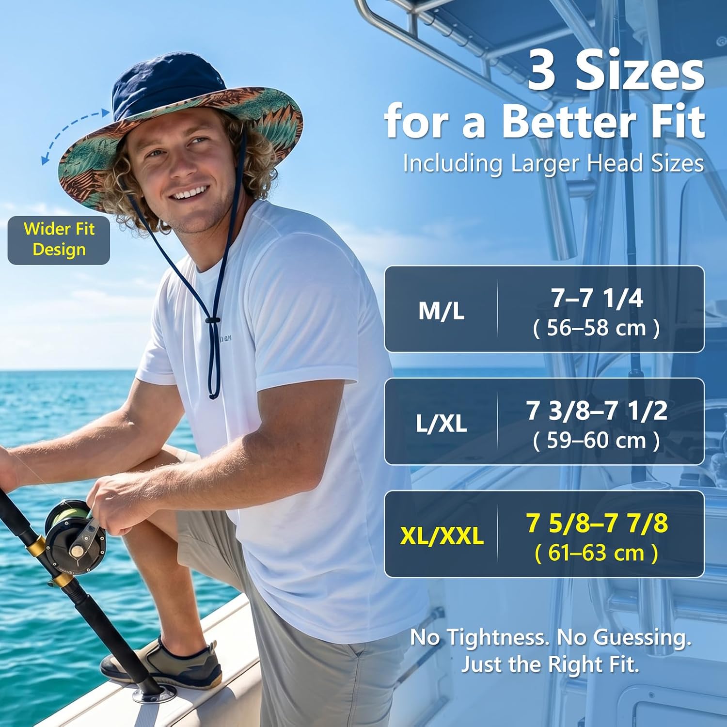 TOP-EX UVCoolix™ Cooling Sun Hat for Men Women UPF 50 Wide Brim Bucket Hat for Hiking, Fishing & Big Head - Cools Up 2 Hours