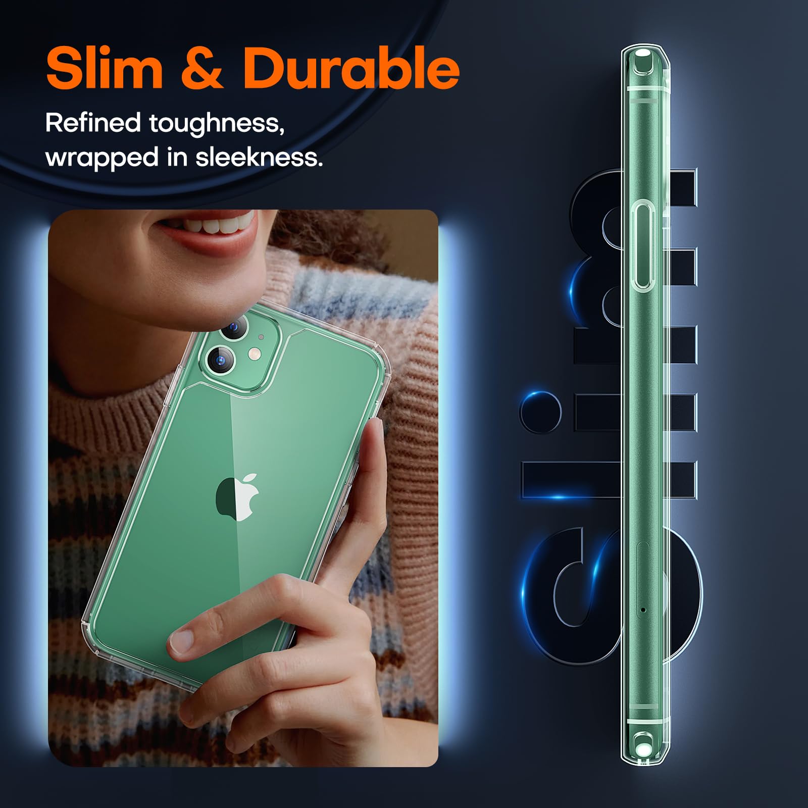 Tauri 3in1 Magnetic IPhone 11 Case W/ 2 HD Screen Protectors Light