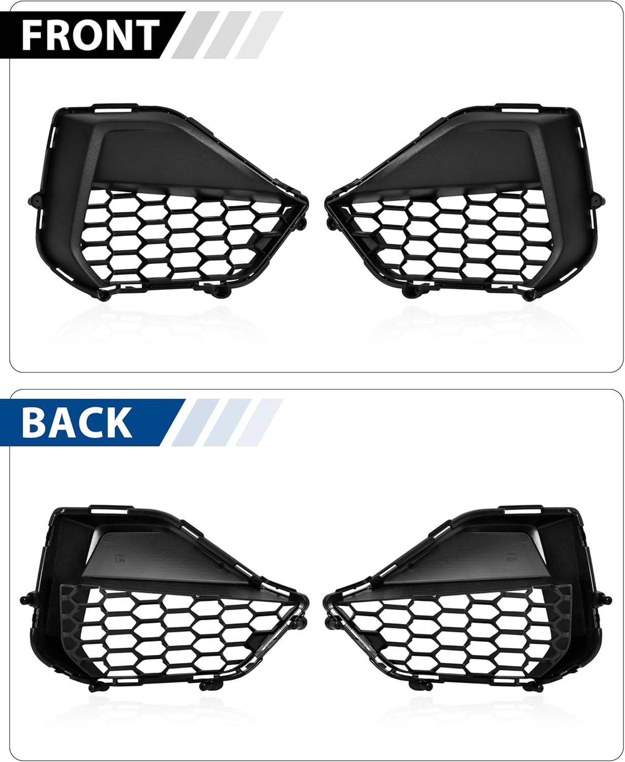 KEWISAUTO Front Bumper Air Duct Vent Cover for 2024 2025 Ford Mustang S650 GT, Front Side Intake Grille Lower Trim Fog Light Bezel Insert for Ford Mustang GT/GT Premium 2025 2024 Accessories