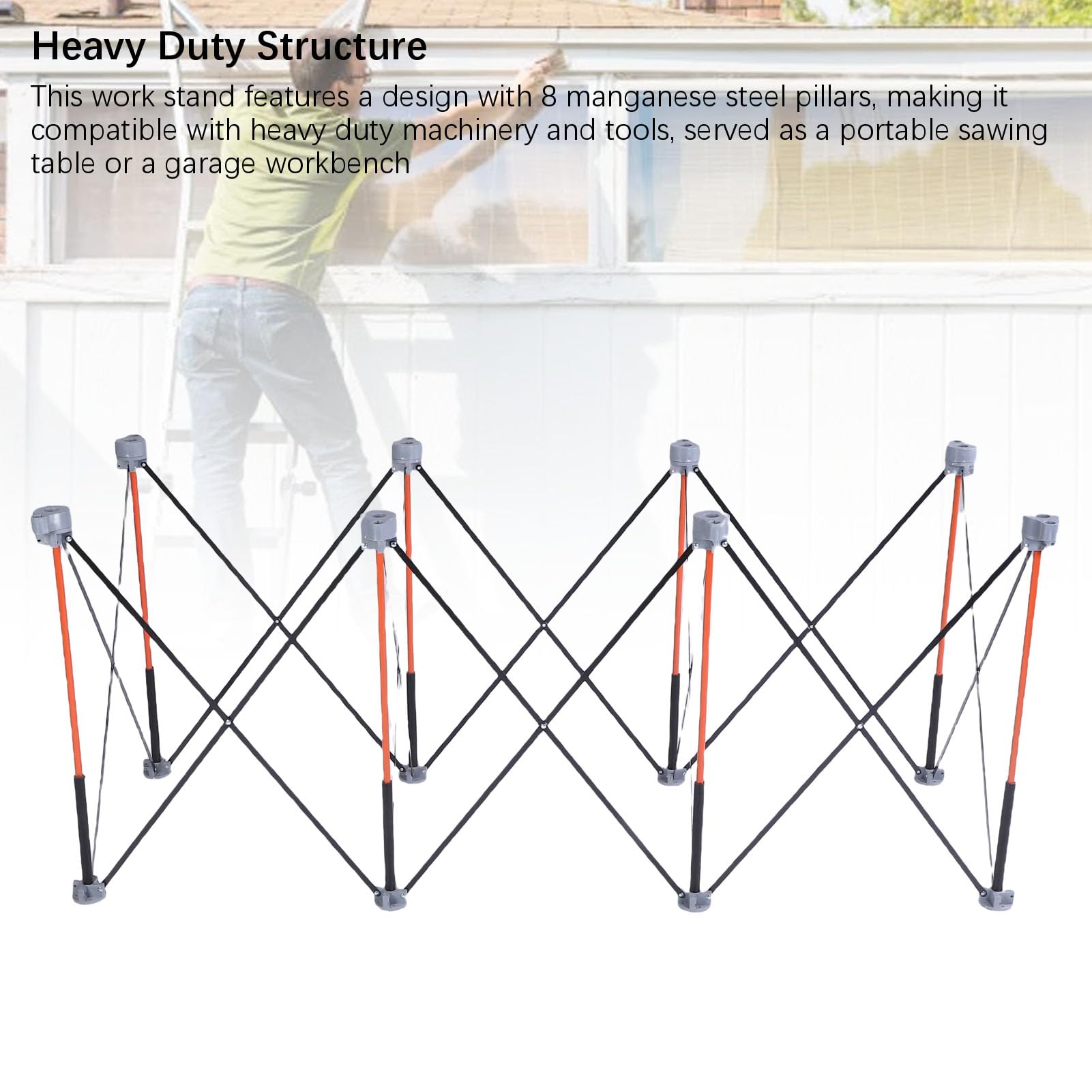 Banco de Trabajo Plegable portátil, Banco de Trabajo Plegable con Capacidad de800 kg, sin ensamblaje, con Bolsa de Almacenamiento, estación de Trabajo telescópica Ajustable
