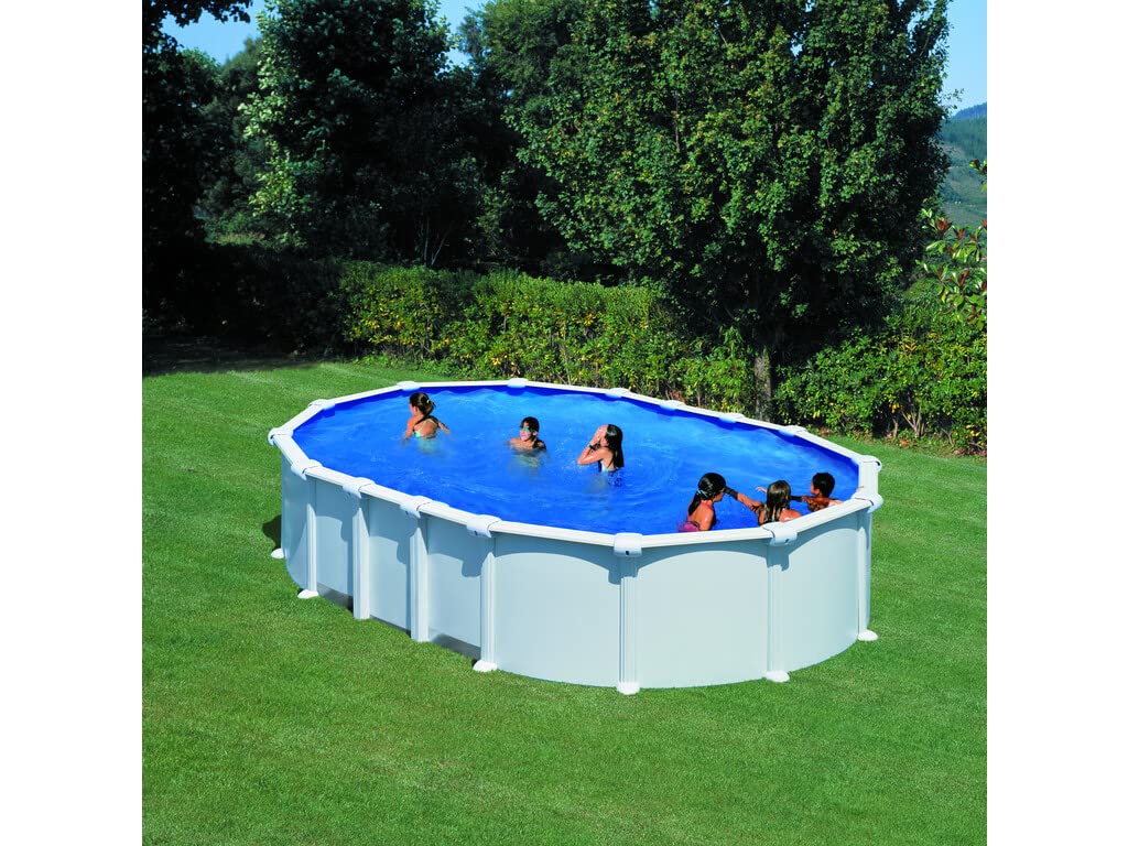 Piscina dream pool haiti acciaio bianco 7,30 x 3,75 x 1,32m KITPROV7388