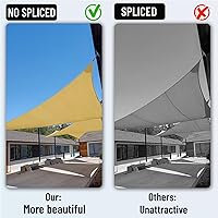 Vista 5 de COOLBOYS - Toldo parasol rectangular de 16 x 20 pies, protección UV, para exteriores, arena, toldo para patio, césped, jardín, cochera, terraza