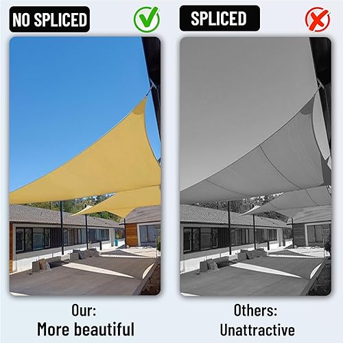 Miniatura 5 de Toldo tipo vela triangular de 12 x 12 x 12 pies, con bloqueo UV, para exteriores, patio, césped, jardín, cochera, terraza, pérgola