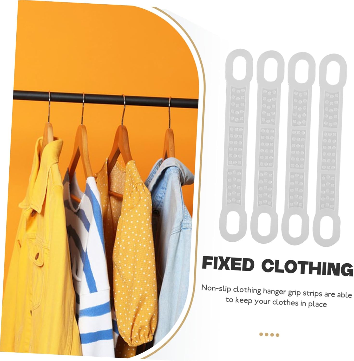 100pcs Anti Slip Clothing Hanger Grips Plastic Strips for Closets image 2