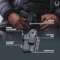 Vista 3 de Funda Alien Gear Photon - IWB o OWB, Mano Derecha o Izquierda, Lista para Ópticas, Opciones de Luz Compacta o Sin Luz - Múltiples Ajustes Disponibles